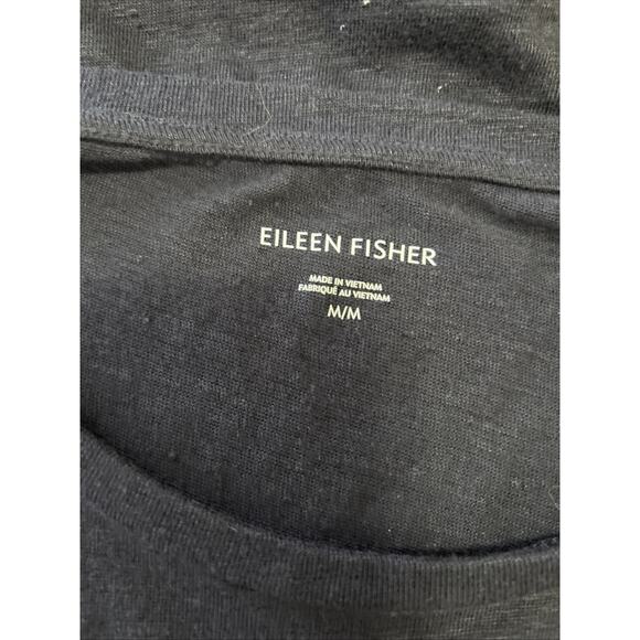 Eileen Fisher Womens Linen Tunic Top Size M Oversized Short Sleeve Lagenlook - Picture 3 of 8